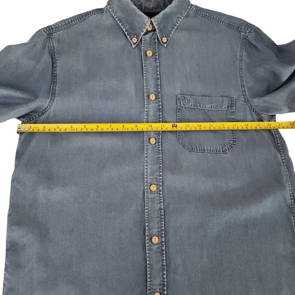 SAINT JAMES Chambray Shirt “Frédéric” Style 100% TENCEL short sleeve m - Picture 12 of 13